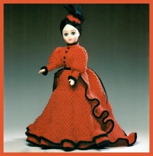Knitted Victorian Dolls Dress