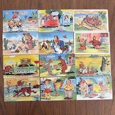 x12 Cartoon Postcards Union