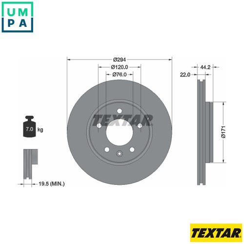 Brake disc 92121403 - disc, vw