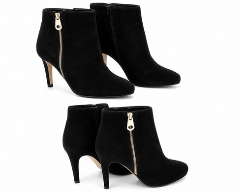 Dune black suede ankle boots - black,