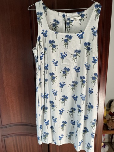 Ladies white blue flower - ladies,