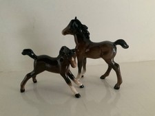 BESWICK HORSE AND FOAL BROWN