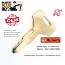 Master Plant Keys Kubota Tractor Key for M Series, RTV1100 - S8077, 36919-75190