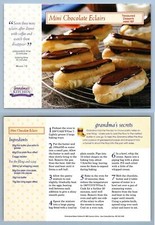 Mini Chocolate Eclairs #157 Desserts - Grandma's Kitchen Recipe Card