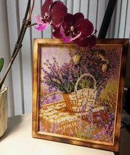 Hand made beaded picture on