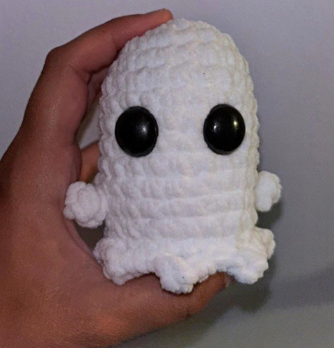Hand crocheted plush ghost - plush,