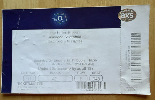 Avenged sevenfold arena - sevenfold, o2