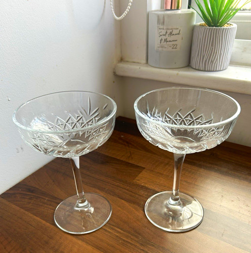 Set clear cut glass - 2,
