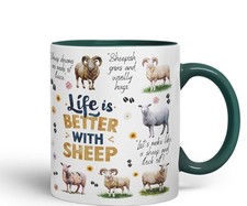 Life Better with Sheep Ceramic