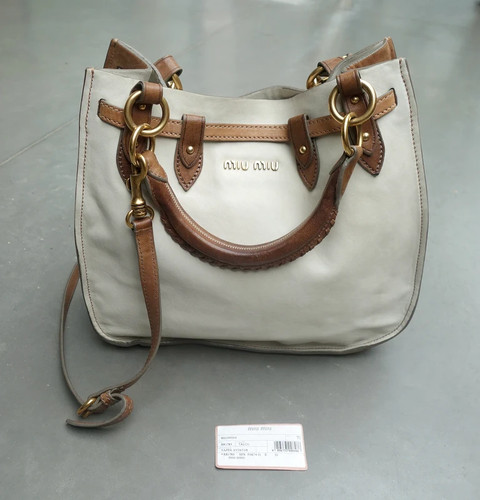 Miu nappa aviator tote - miu,