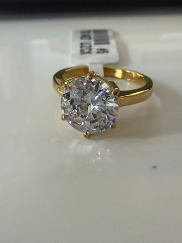 Ladies gold solitaire ring 18k - ladies,