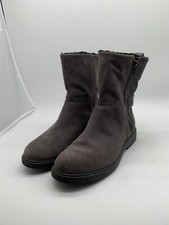 Clarks grey suede flat ankle