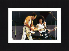 8X6 Mount FREDDIE MERCURY & BRIAN MAY Signed PHOTO Gift Ready To Frame QUEEN
