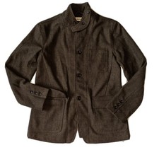 TAYLOR STITCH 40 Norfolk Shooting Olive brown Tweed Check Coat Blazer Jacket