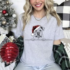 Xmas T Shirt American Bulldog Dog Xmas Shirt Christmas T-Shirt Xmas TShirt Santa
