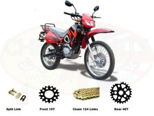 Chain & Sprockets Set Heavy Duty GOLD for Kinroad 125 Explorer XT125-GY
