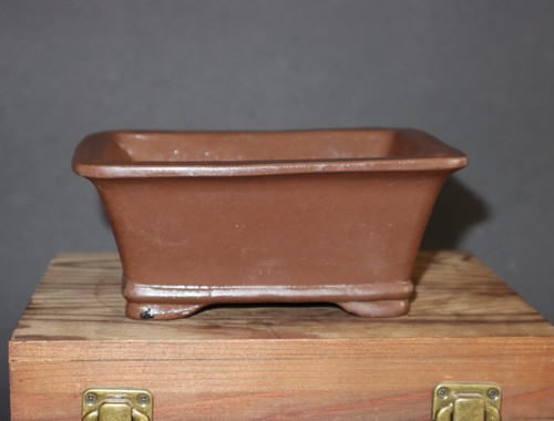 Bonsai pot rectangular brown - bonsai,