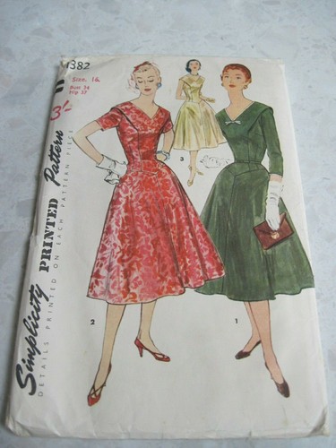 Vintage 1950s dress sewing