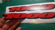 1000 CC DECAL STICKER X 2