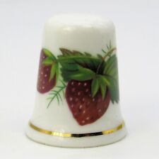 COLLECTABLE BONE CHINA THIMBLE STRAWBERRIES BY HAMMERSLEY