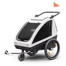 Bike Trailer for Kids 2in1 Bicycle Trailer & Buggy Rain UV Protection Foldable