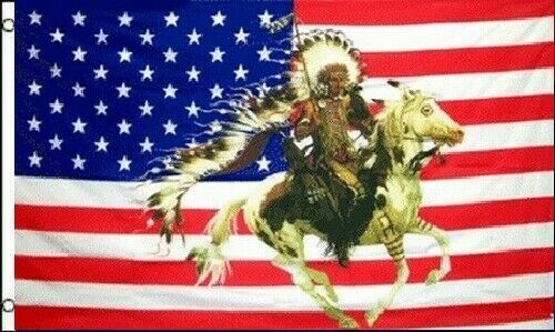 Indian chief horse - chief, flag