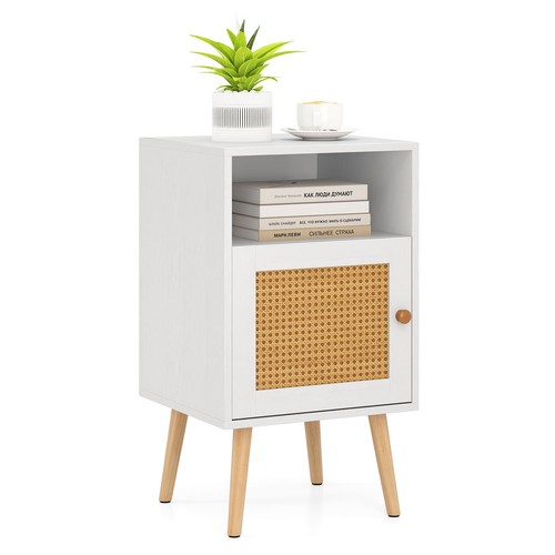 Costway rattan nightstand - costway,