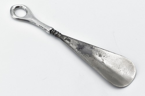 Antique solid silver shoe - silver,