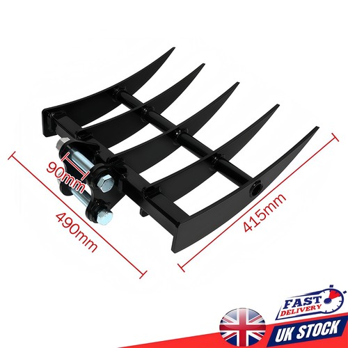 Mini digger rake - rake, 25mm