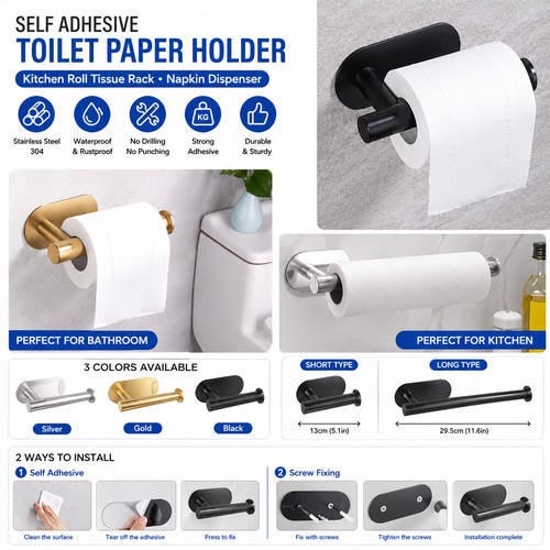 Self adhesive toilet paper - adhesive,