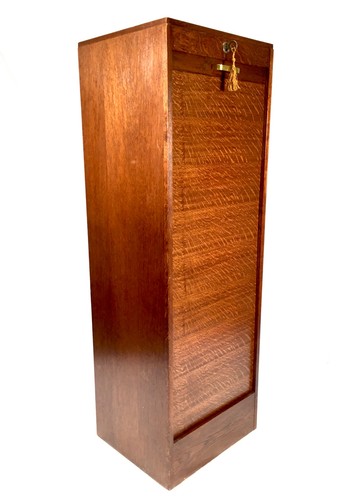 Antique wooden oak tambour - wooden,