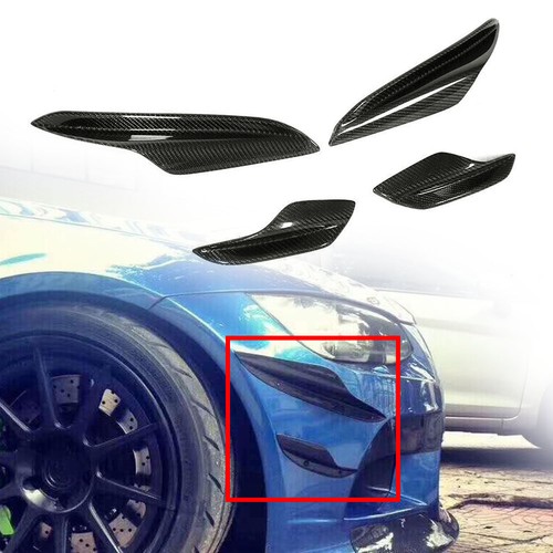 4pcs carbon front bumper fins - 4pcs,