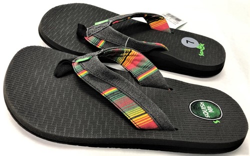 Sanuk flip flops mens - flip, canvas