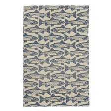 Cotton Tea Towel Ulster Weavers Salmon 100% Cotton Blue
