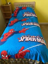 Vintage Superman Marvel Single Duvet Cover Blue Red. Measurements are 54in x 76i