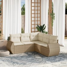 Garden Sofa Set Beige, Cream