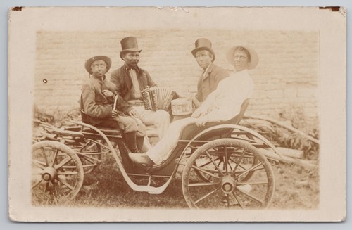Rppc travelling musicians - rppc,