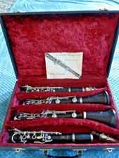 Vintage Pair of Wooden Boosey & Hawkes Clarinet Edgware A and Regent Bb in Case