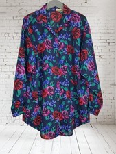 Vintage Wool Rose Print Shirt