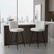 2x White Teddy Fleece Padded