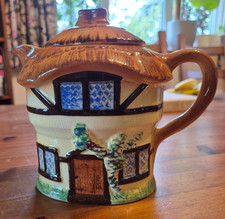 Cottage Shaped Teapot - Burlington Ware Lidded Jug  - Good condition