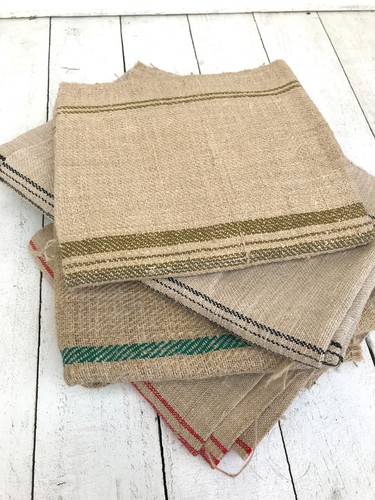 Vintage antique linen striped - vintage,