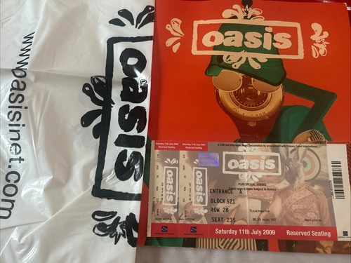 Oasis concert programme - concert,