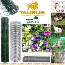 KINGFISHER Galvanised Mesh Wire Fence Aviary Plastic Net Hutch Chicken Coop Pets