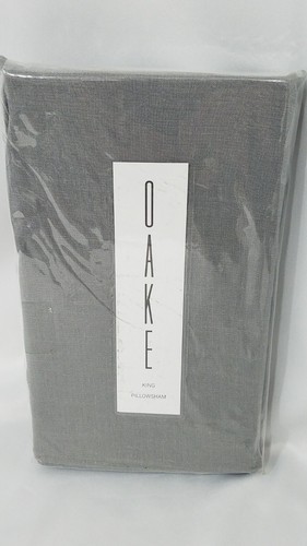 Oake linen king sham stone - linen,