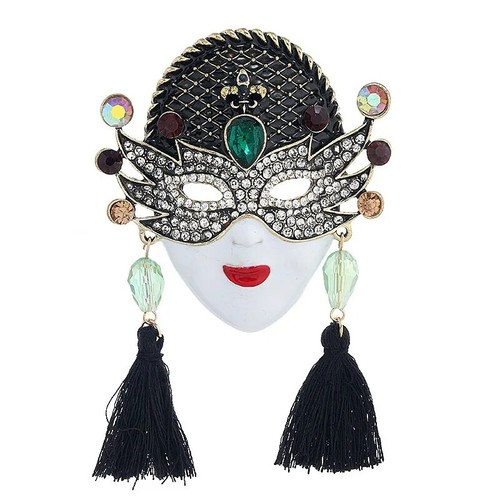1pcs vintage enamel queen mask - vintage,