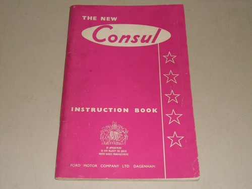Owner manual ford consul - manual,