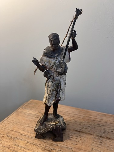 Antique painted spelter - , figure