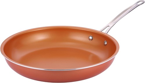 Copper ceramic frying pan - ceramic,