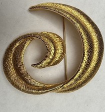Gold Tone Asymmetrical Swirl